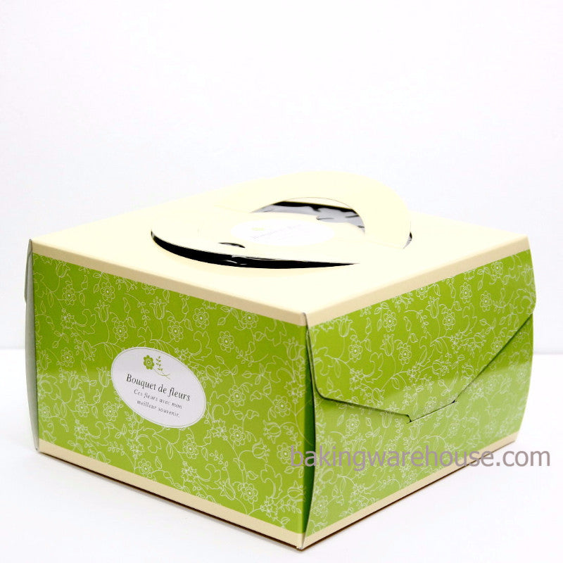Japanese cake box [bouquet de fleurs]