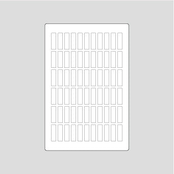 Silicon stencil 42x12mm rectangle