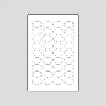 Silicon stencil 40x25mm oval