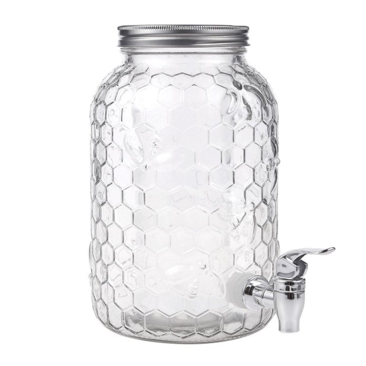 Glass Dispenser 4L - Honeycomb