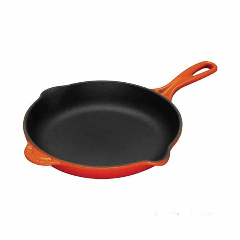 Le Creuset cast iron skillet flat - Orange