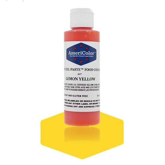 Americolor -LEMON YELLOW 4.5 oz Soft Gel Paste
